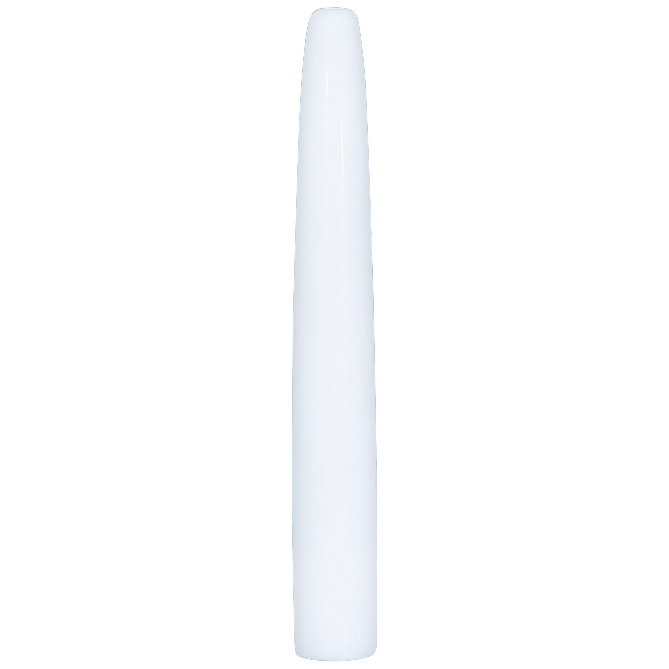 Weißer PTFE Dehnstab für Piercings Weißer PTFE Dehnstab auf weißem Hintergrund, 90 mm Länge