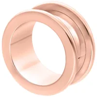 Roségold Flesh Tunnel aus Chirurgenstahl Roségoldener Flesh Tunnel aus Chirurgenstahl 316L auf weißem Hintergrund
