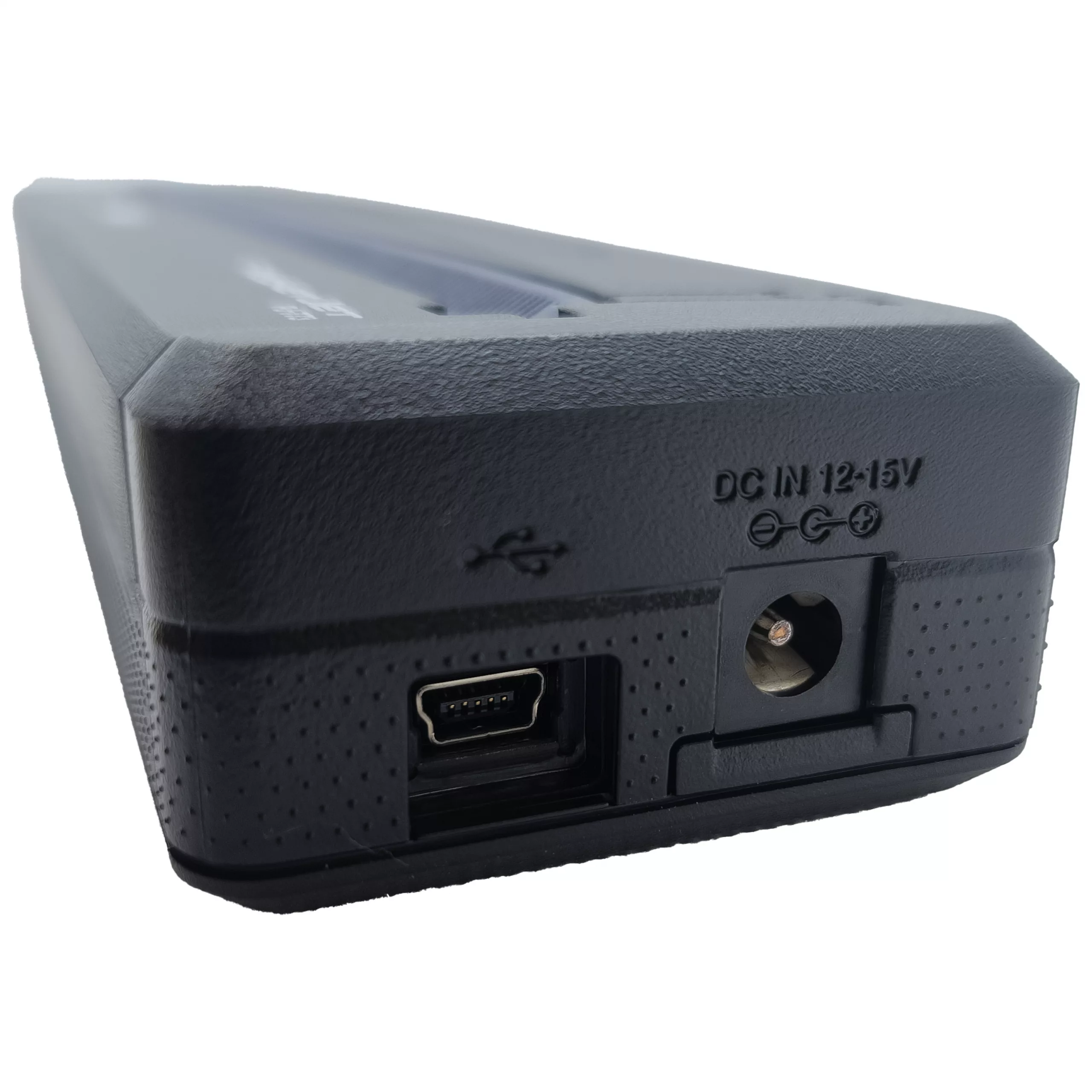 Kompakter A4 Thermodrucker mit USB-Anschluss Schwarzer A4 Thermodrucker mit USB- und DC-Anschluss, Nahaufnahme