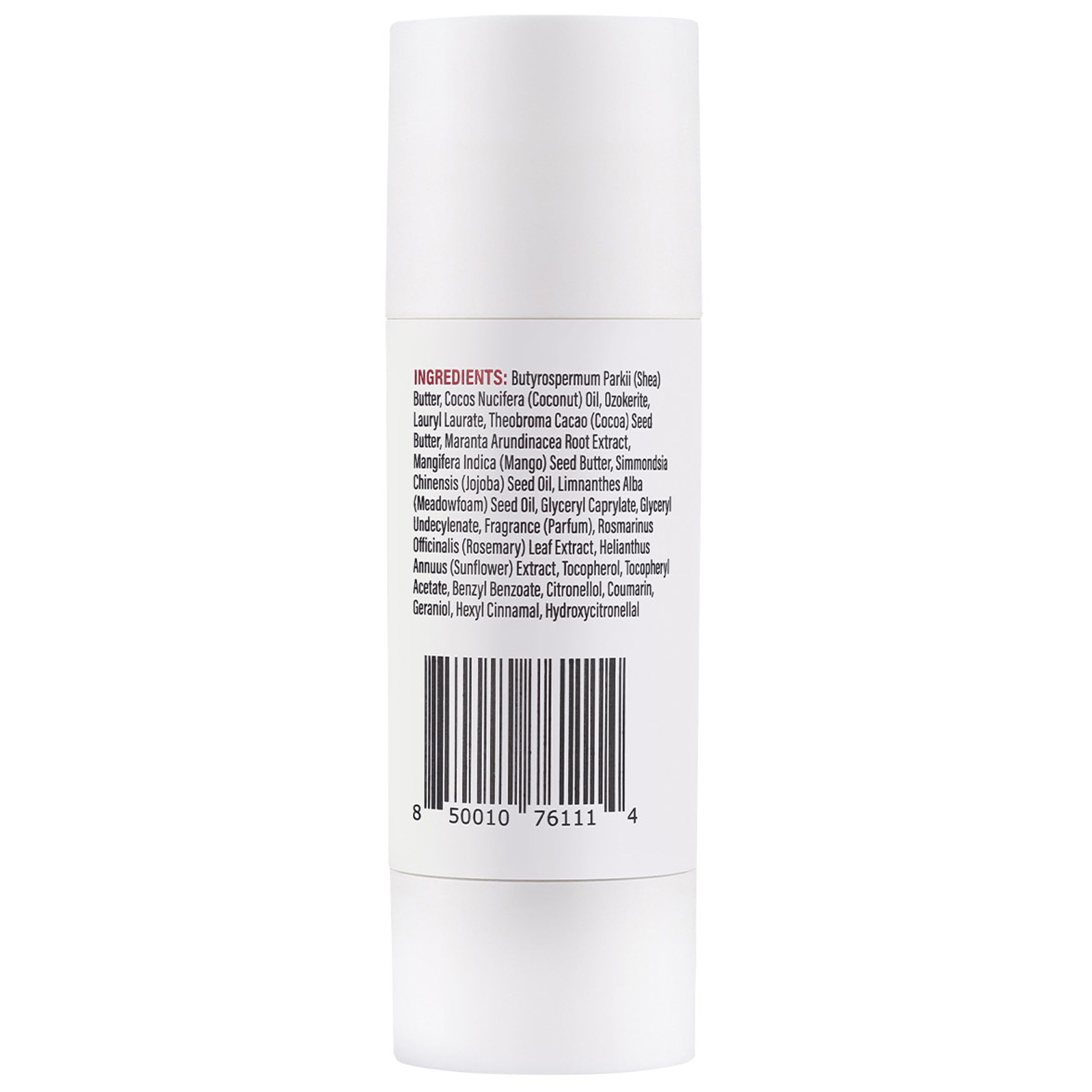 Hustle Butter Revitalizing Stick 150ml Weiße Tube Hustle Butter Pflege-Stick mit Inhaltsangaben und Strichcode