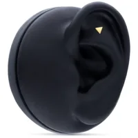 Goldenes Dreieck Ohr Barbell Piercing auf schwarzem Ohrmodell