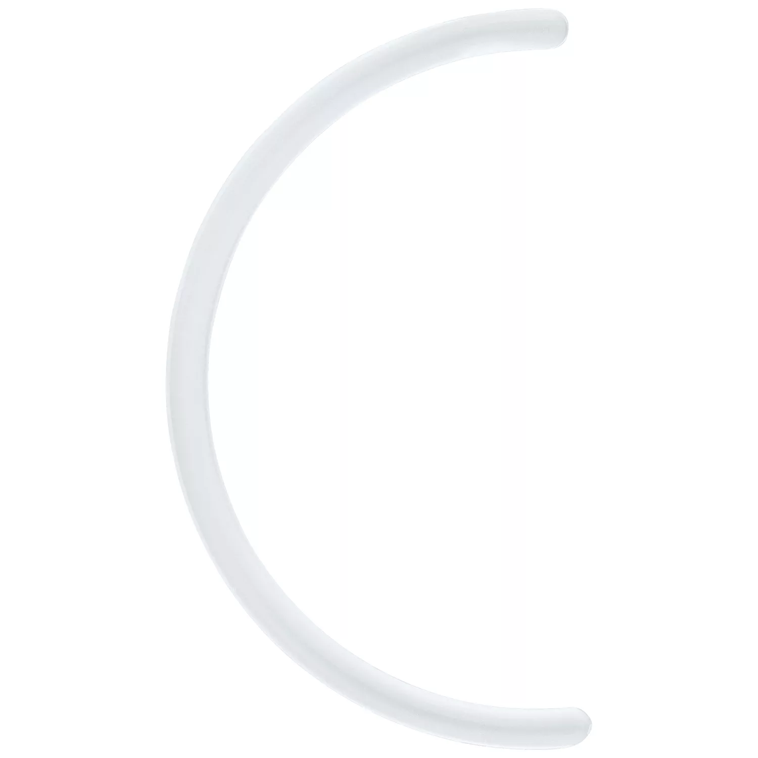 Weißer Bioplast Bananenstab 1,2 mm Stärke Gebogener weißer Bioplast Stab, 30,0 mm lang, Studiohintergrund
