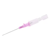 Medizinische Piercingnadel 20G 1.1mm Medizinische Piercingnadel 20G, rosa Griff, auf weißem Hintergrund