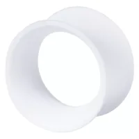 Kaos Softwear Skin Tunnel 5,0 mm Weiß Weißer Kaos Softwear Skin Tunnel aus Silikon, 5,0 mm Größe, auf weißem Hintergrund