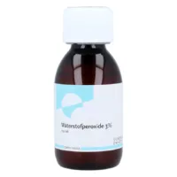 Braune Flasche mit weißem Etikett und Schraubverschluss, 110 ml