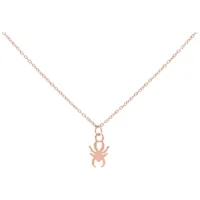 Little Spider Kette in Roségold Roségoldene Halskette mit Spinnenanhänger auf weißem Hintergrund