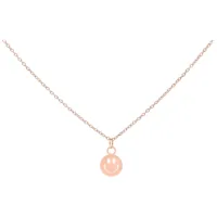 Little Smiley Kette in Roségold Roségoldene Kette mit Smiley-Anhänger auf weißem Hintergrund
