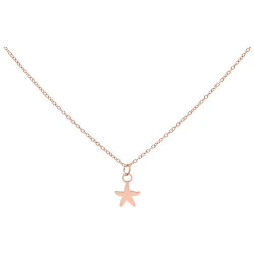 Roségoldene Kette mit einem kleinen Seestern-Anhänger auf weißem Hintergrund