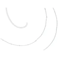 Zweireihige Bauchkette in Silber aus Chirurgenstahl 316L auf weißem Hintergrund