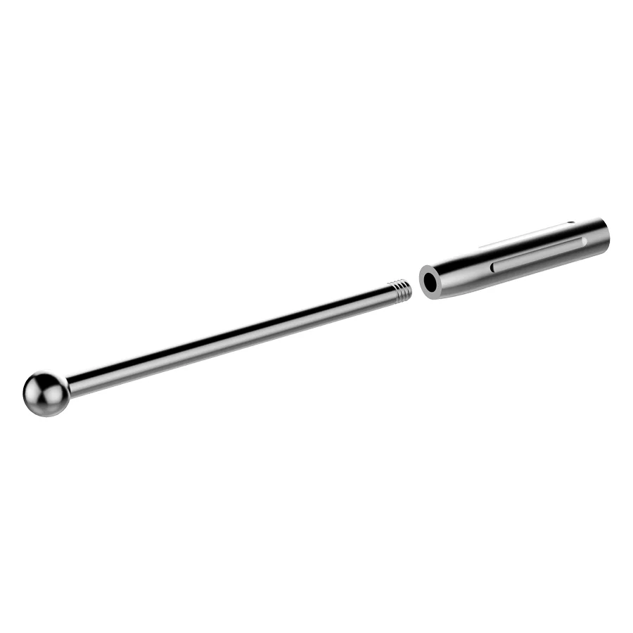 Silberne Edge Drive Pins 5er Pack Silberne Edge Drive Pins, lang und schlank auf weißem Hintergrund