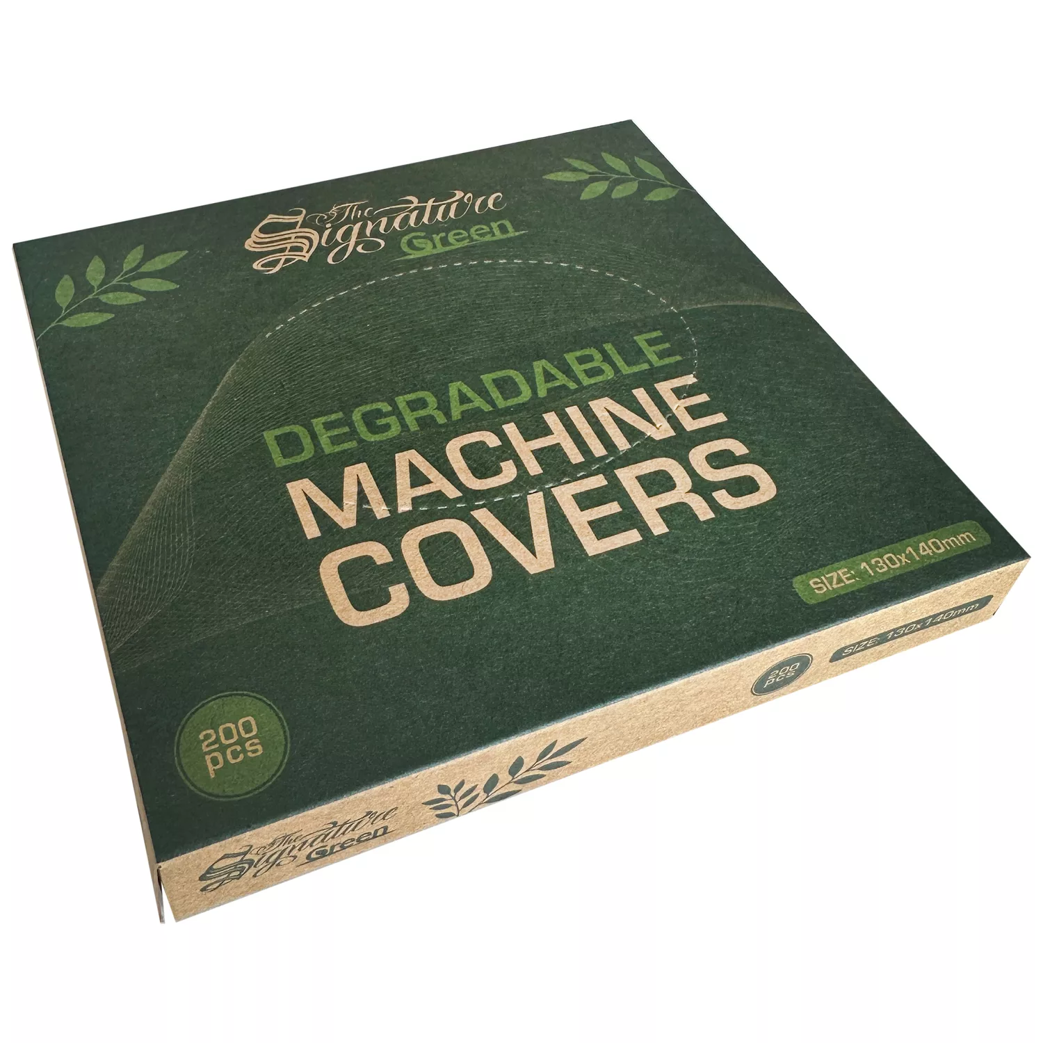 Biologischabbaubare Maschinen Cover - 200 Stück Grüne Verpackung mit biologisch abbaubaren Maschinen Cover, 130x140mm