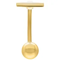 Goldenes Micro Bananabell Piercing 1,6mm Goldenes Bananabell Piercing, Stärke 1,6 mm, Länge 12,0 mm, auf weißem Hintergrund