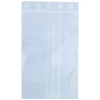 Transparenter Klemmbeutel aus LDPE, 80x120 mm, auf weißem Hintergrund