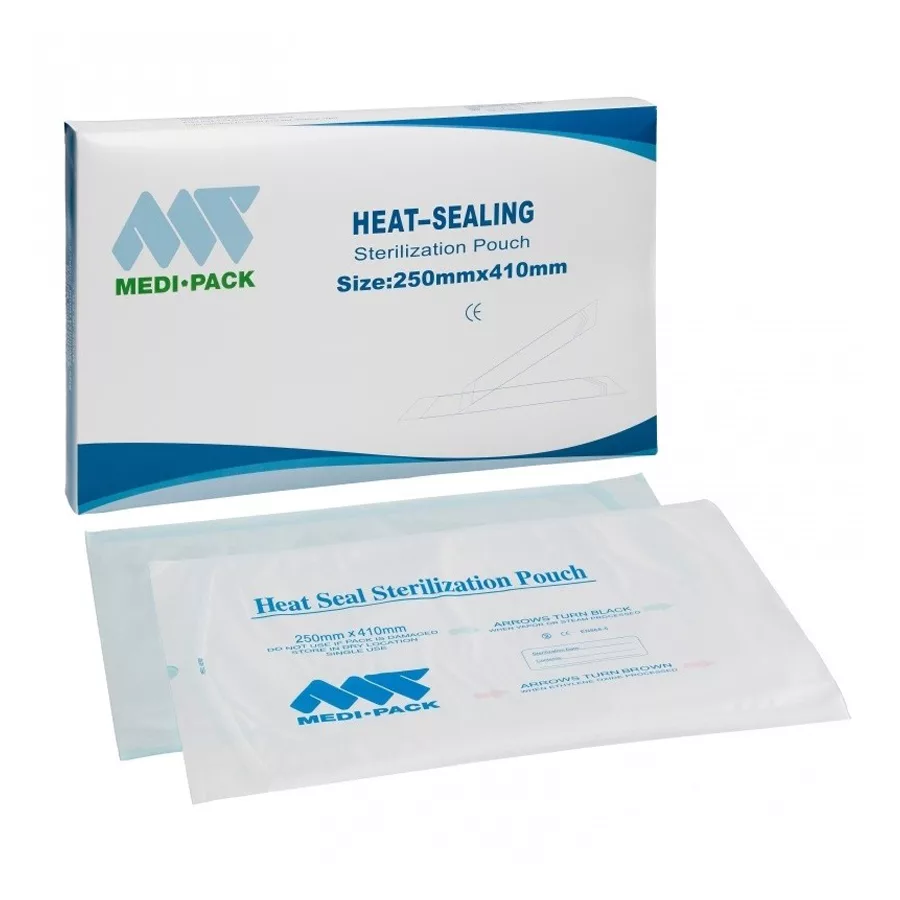 Wildcat Sterilisationsbeutel 250x410 mm Transparenter Sterilisationsbeutel 250x410 mm mit blauer Verpackung