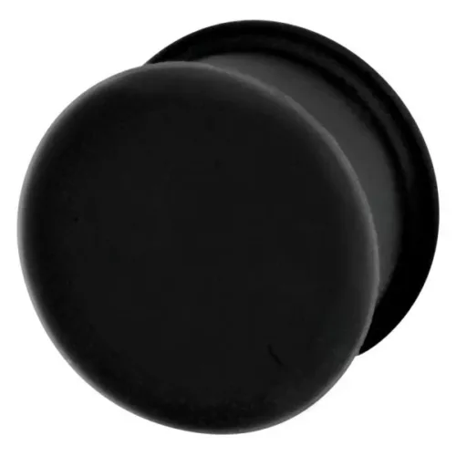 Schwarzer Silikon Plug von Kaos Softwear, Größe 2,5 mm, auf weißem Hintergrund