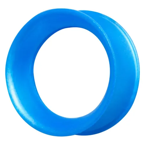 Blauer Kaos Softwear Silikon-Tunnel, Größe 6mm, auf weißem Hintergrund