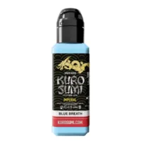 Flasche Kuro Sumi Imperial Blue Breath Tattoo Tinte auf weißem Hintergrund