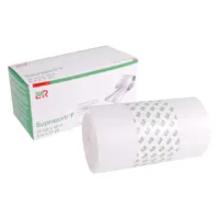 Suprasorb® Folienverband gerollt 15cm x 10m Gerollter Suprasorb® Folienverband vor Verpackung auf weißem Hintergrund