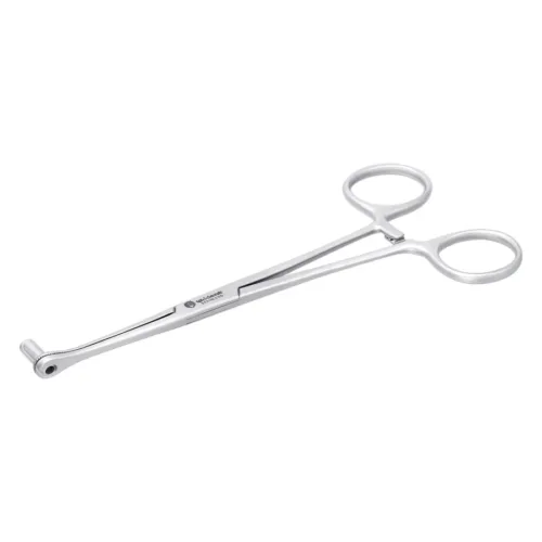 Silbernes Septum Close End Werkzeug auf weißem Hintergrund
