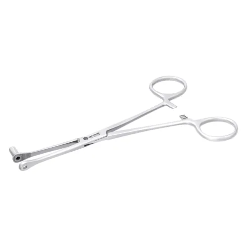 Silbernes Septum Close End Werkzeug auf weißem Hintergrund