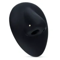 Schwarze Nasenform mit 18K Goldstecker und klarem Kristall