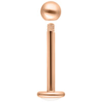 Titan Labret Roségold 7,0 mm - Außengewinde Labret-Piercing aus Titan in Roségold mit Außengewinde, Länge 7,0 mm
