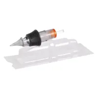 Runde Liner Cartridges von Wildcat Runde Liner Cartridge aus Chirurgenstahl mit transparentem Gehäuse auf weißem Hintergrund