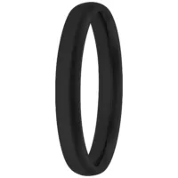 Schwarzer Basic Ring 17,0 mm aus Chirurgenstahl Schwarzer Ring aus Chirurgenstahl, Größe 17,0 mm, auf weißem Hintergrund