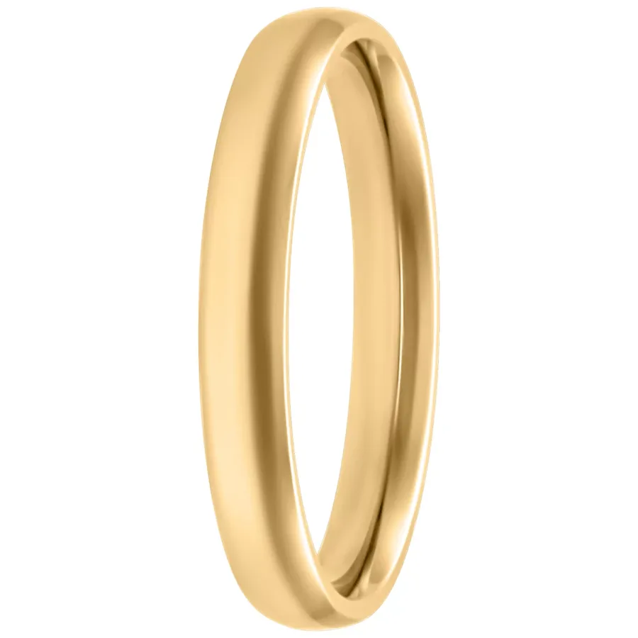 Goldener Ring aus Chirurgenstahl 316L, Größe 17,0 mm, auf weißem Hintergrund