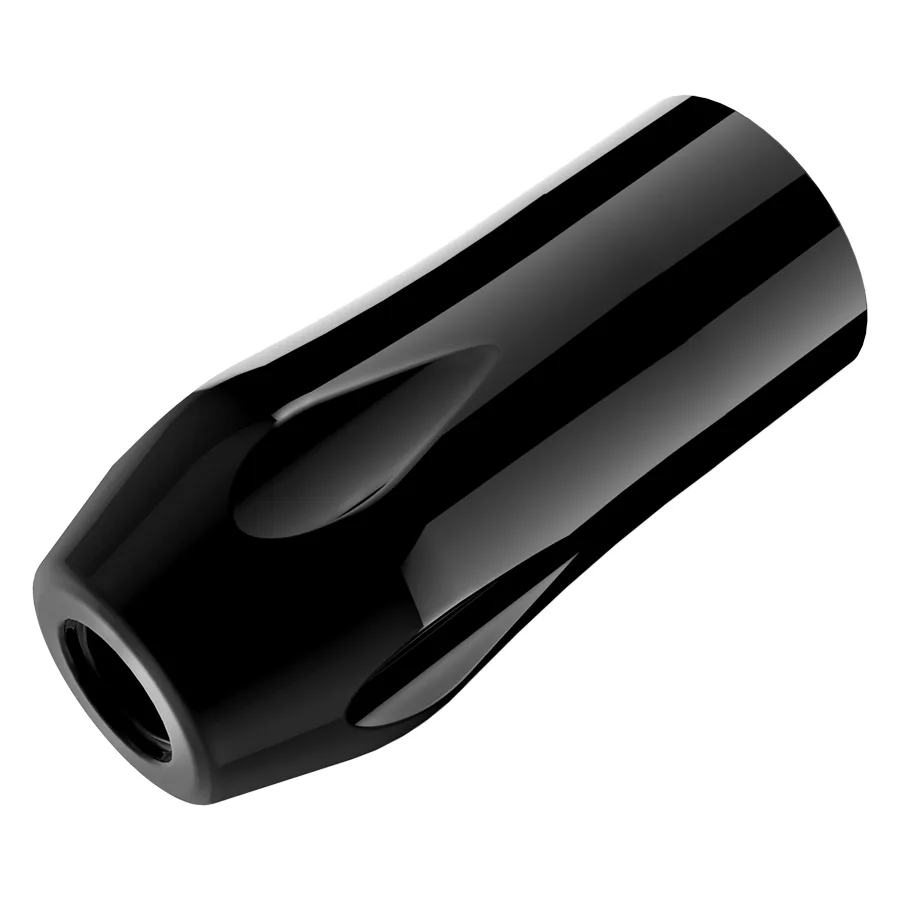 Schwarzer Aluminium Gorilla Griff für Tätowierer Schwarzer Gorilla Griff aus Aluminium auf weißem Hintergrund