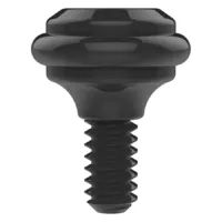 Schwarzer Spektra Edge X Give Knob Schwarzer Knopf Spektra Edge X auf weißem Hintergrund