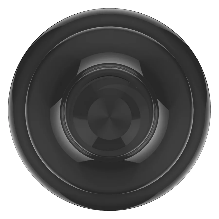 Schwarzer Spektra Edge X Give Knob, Rund Schwarzer, runder Spektra Edge X Give Knob auf weißem Hintergrund