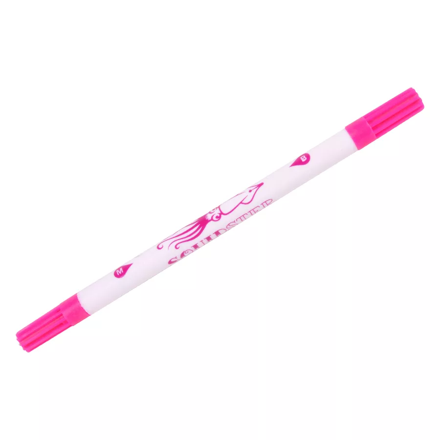Tattoo Stift Squidster in Pink, unsteril Doppelseitiger pinker Tattoo Stift mit Squidster Logo auf weißem Hintergrund