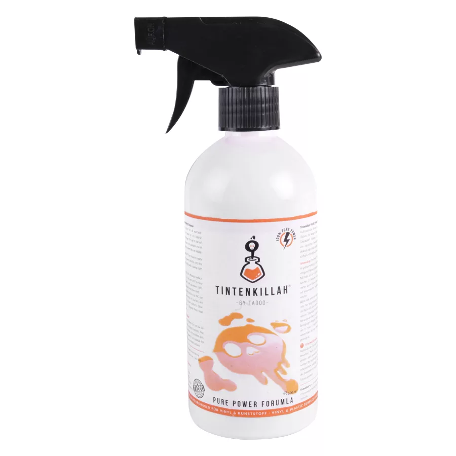 TADOO Tintenkillah 500 ml Sprayflasche TADOO Tintenkillah Sprayflasche 500 ml mit schwarzem Sprühkopf auf weißem Hintergrund
