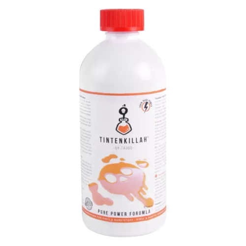 Weiße Flasche mit rotem Deckel, TADOO Label, 500ml Inhalt