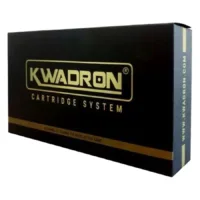 Kwadron Soft Edge Magnum Cartridges Box Schwarze Box mit goldener Kwadron-Aufschrift auf weißem Hintergrund