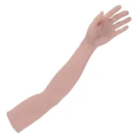 Tattoo Übungsarm aus Silikon in Beige Beiger Silikonarm zum Tätowieren üben, linke Armseite auf weißem Hintergrund