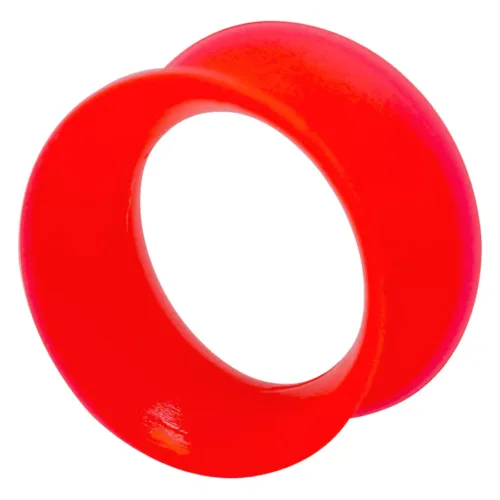 Roter Kaos UV Skin Eyelets Tunnel aus Silikon, Größe 16mm