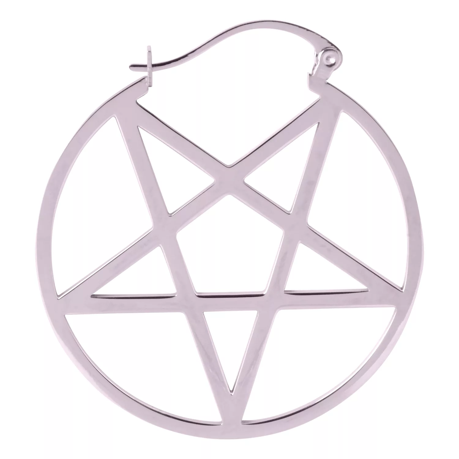 Schwarze Creole mit Pentagramm-Design auf weißem Hintergrund