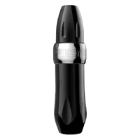 Xion Pen Gunmetal in stilvollem Silber Silberner Xion Pen Tattoomaschine auf weißem Hintergrund