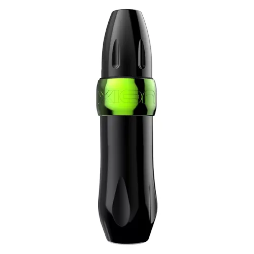 Schwarzes Xion Pen Kryptonite mit hellgrünem Ring auf weißem Hintergrund
