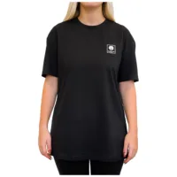 Schwarzes Oversized Boyfriend T-Shirt aus Baumwolle auf weißem Hintergrund