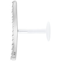 Silbernes Labret mit Kristallreihe, 5,0 mm Silbernes Labret mit Kristallreihe, Push Fit, auf weißem Hintergrund