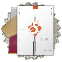 RED Tattoo Schablonenpapier 100 Blatt Packung RED Tattoo Schablonenpapier, weiß mit rotem Logo, 100 Blatt
