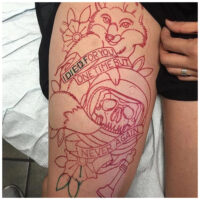 Tattoo Schablonenpapier S8 - 100 Blatt Rotes Tattoo-Schablonenpapier der Marke Wildcat auf weißem Hintergrund