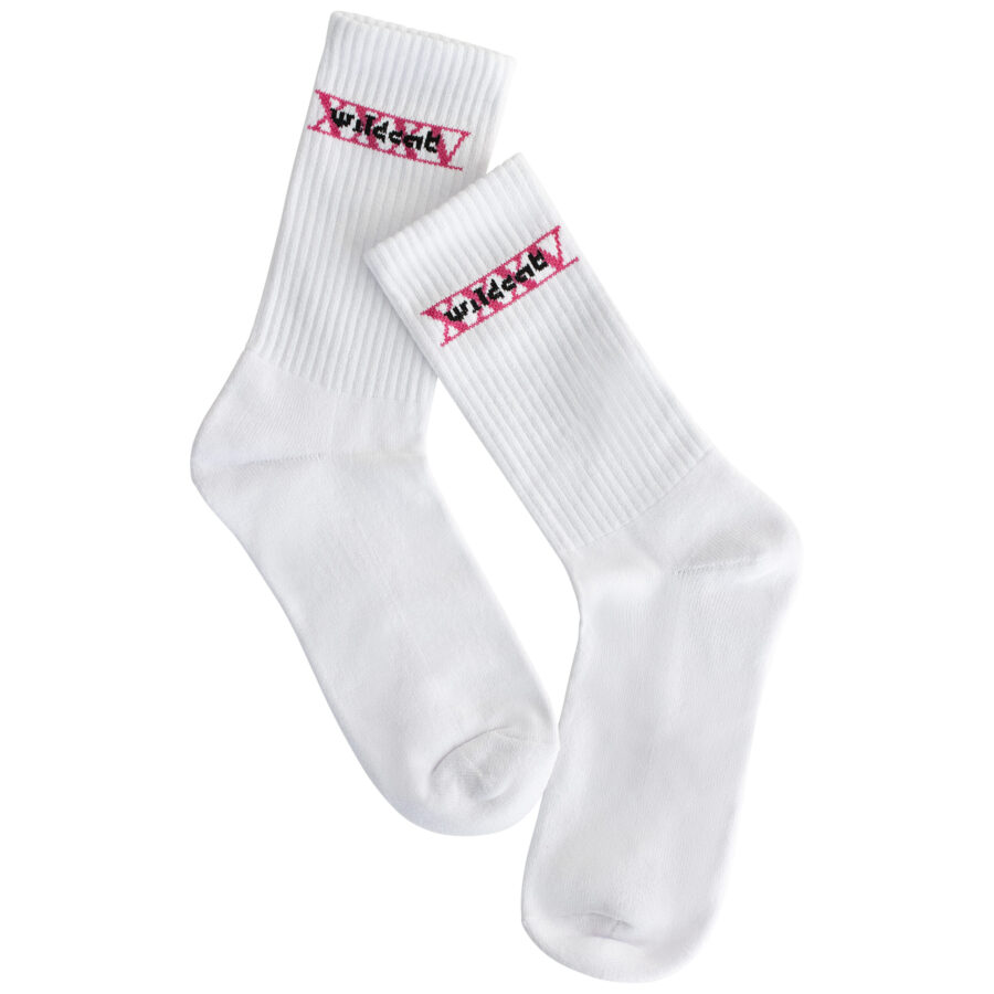 Weiße Socken Wild Socks XXXV aus Baumwolle, Größe 36-40, auf weißem Hintergrund