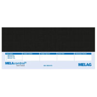 MELAcontrol Seal Check VE100 auf weißem Hintergrund MELAcontrol Seal Check VE100 mit schwarzem und blauem Design auf weißem Hintergrund