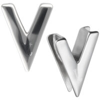 Silberne Verena Venus V Earsaddles auf weißem Hintergrund