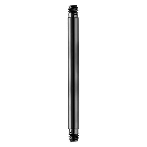 Schwarzer gerader Piercingstab aus Titan, 1.6 mm Stärke, 42.0 mm Länge