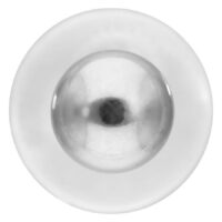 Silbernes Ball Push-Fit Labret Piercing Silbernes Ball Push-Fit Labret auf weißem Hintergrund